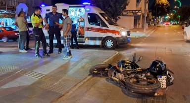 Kazada motosiklet sürücüsü yaralandı