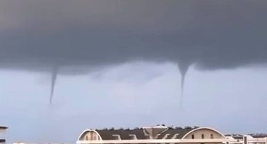 Antalya'da denizde hortumlar oluştu