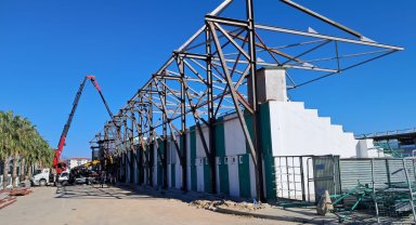 İsmail Ogan Stadyumu'nda çalışmalar sürüyor