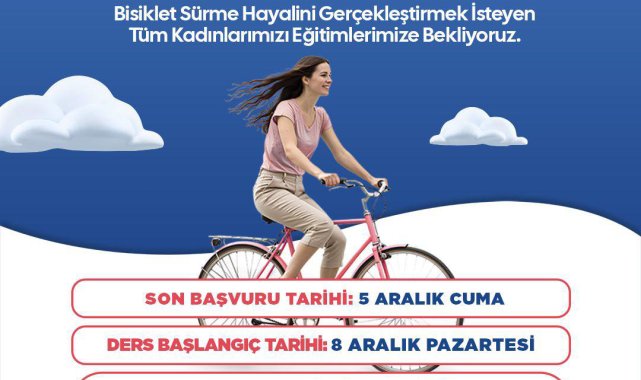 Kepez'de kadınlara özel bisiklet eğitimi