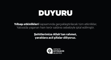 Antalya'da yılbaşı etkinlikleri iptal edildi