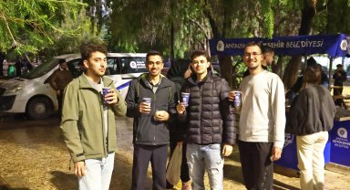 Büyükşehir'den öğrencilere sıcak çorba ikramı