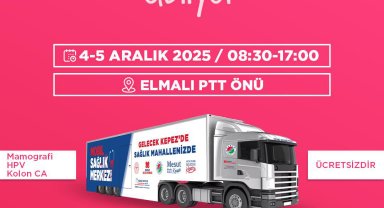 Kepez'in Mobil Sağlık Merkezi 4-5 Aralık'ta Elmalı'da