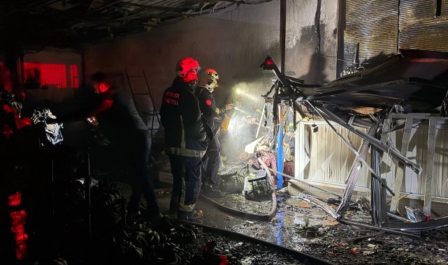 Muz sarartma tesisleri yangında zarar gördü