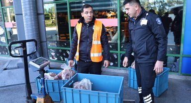 Otogarda usulsüz taşınan 270 kilo ete el konuldu