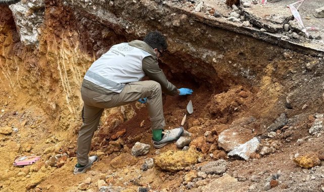 Altyapı çalışmasında insana ait olduğu değerlendirilen kemikler bulundu