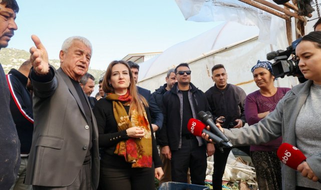 Özdemir'den afetzede çiftçilere geçmiş olsun ziyareti