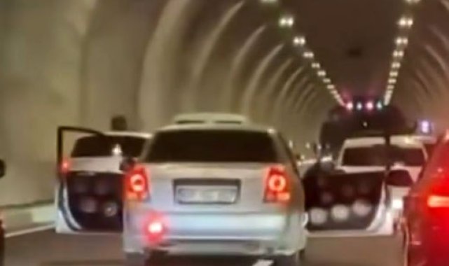 Tünelde trafiği tehlikeye sokan sürücüye ceza