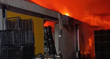 Antalya'da muz paketleme ve sarartma tesisinde yangın