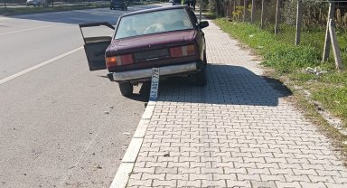 Kaza yapan araçta uyuşturucu madde bulundu