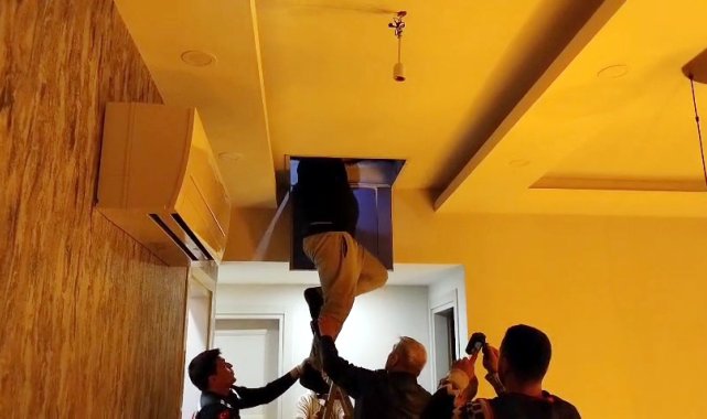 19 yıl hapisle aranan hükümlü saklandığı tavan arasında yakalandı