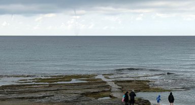 Alanya'da denizde hortum çıktı