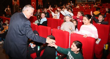 Öğrencilerden sinema keyfi