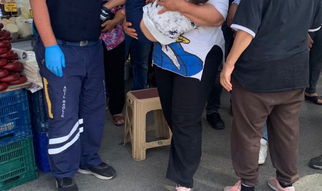 4 yaşındaki Ömer'e pazarda yorgun mermi isabet etti