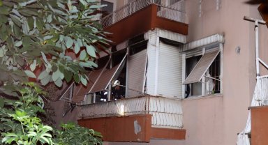 Kentsel dönüşümdeki apartmanda yangın