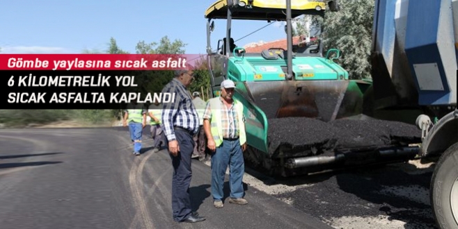 6 kilometrelik yol sıcak asfaltla kaplandı
