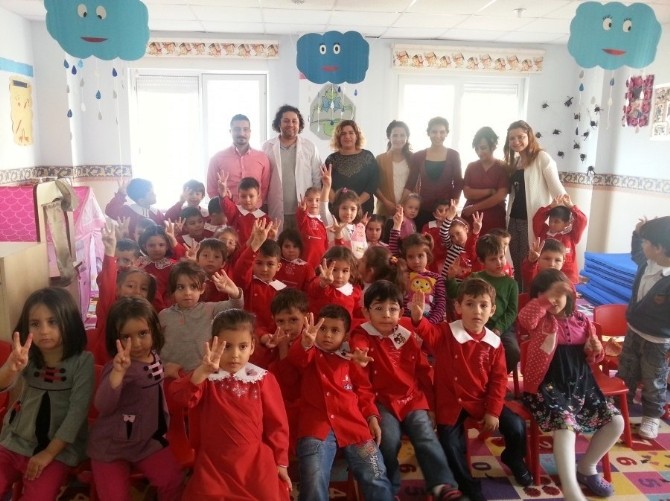 Akseki Devlet Hastanesinden ana okulu öğrencilerine diş taraması 