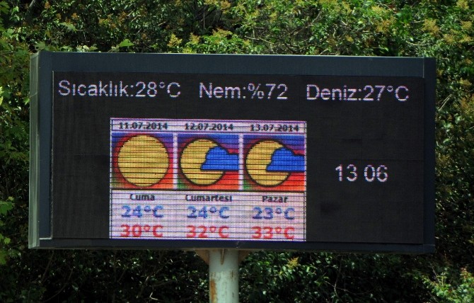Antalya'da sıcak ve nem oranı bunalttı