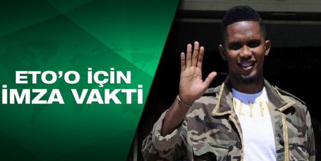 Antalyaspor'da Eto'o imzayı atıyor
