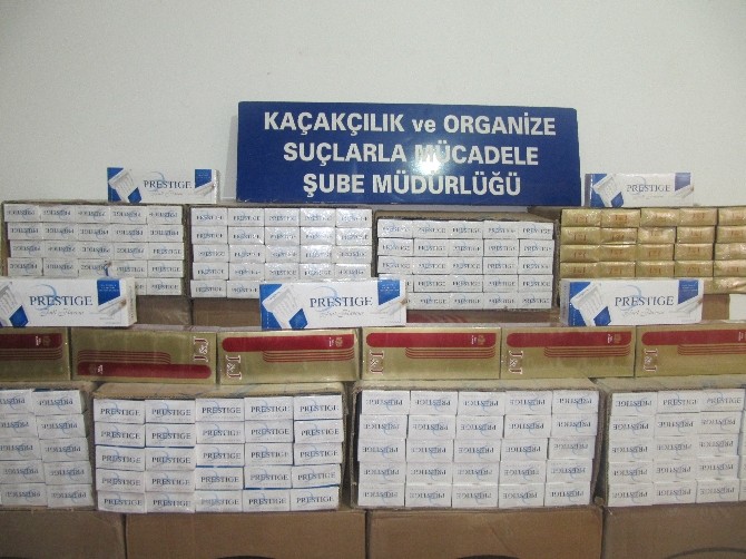 Araç içerisinde 14 bin paket sigara ele geçirildi