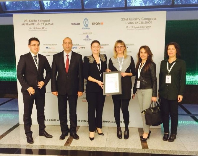 AÜ Turizm Fakültesi'ne EFQM Mükemmellikte kararlılık belgesi verildi