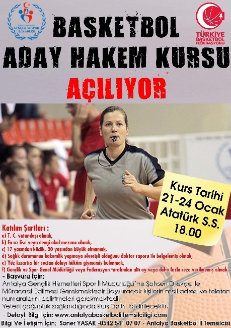 Basketbol Hakem Kursu başlıyor