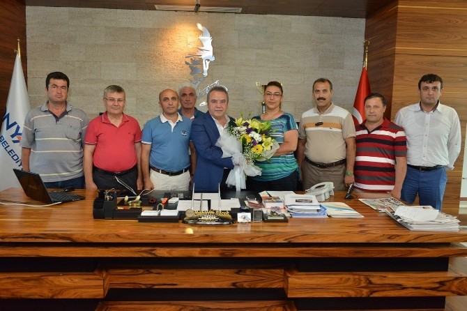 Belediye iş'ten başkan Böcek'e teşekkür