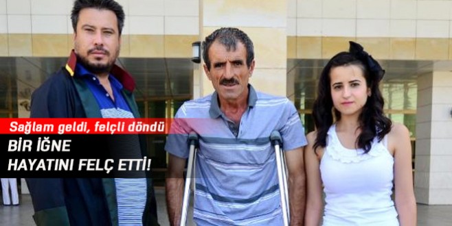 Bir iğne hayatını felç etti!