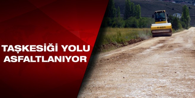 Büyükşehir, Taşkesiği Köyü yolunda asfalt çalışması başlattı