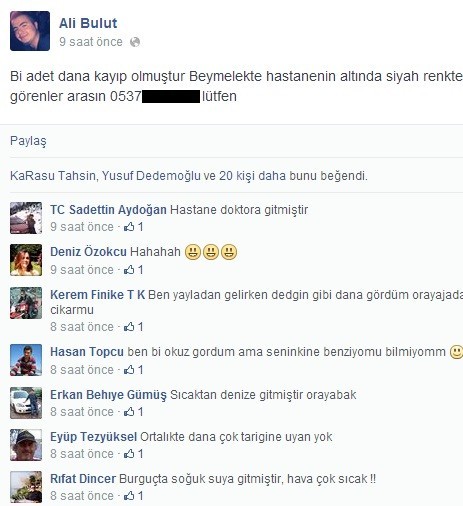 Danasını kaybetti ilçeyi ve sosyal medyayı ayağa kaldırdı