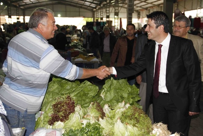 Döşemealtı kapalı pazaryerine yeni aydınlatma sistemi