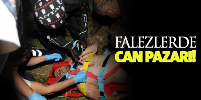 Falezlerden düşen öğretmeni itfaiye kurtardı