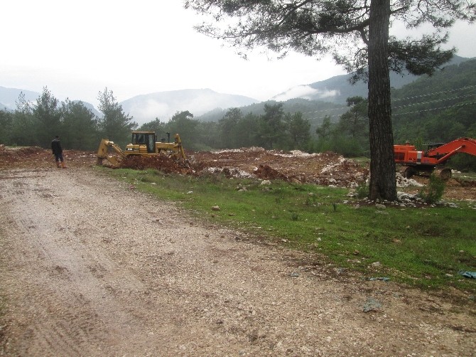 Finike Kapıçay Göleti'nde çalışmalara başlandı