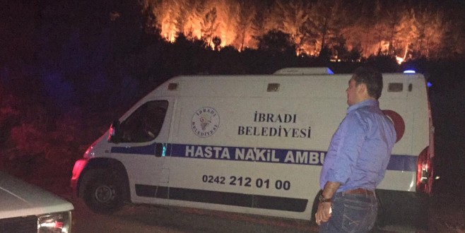 İbradı’da orman yangını