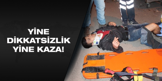İki motosiklet çarpıştı, bir sürücü yaralandı