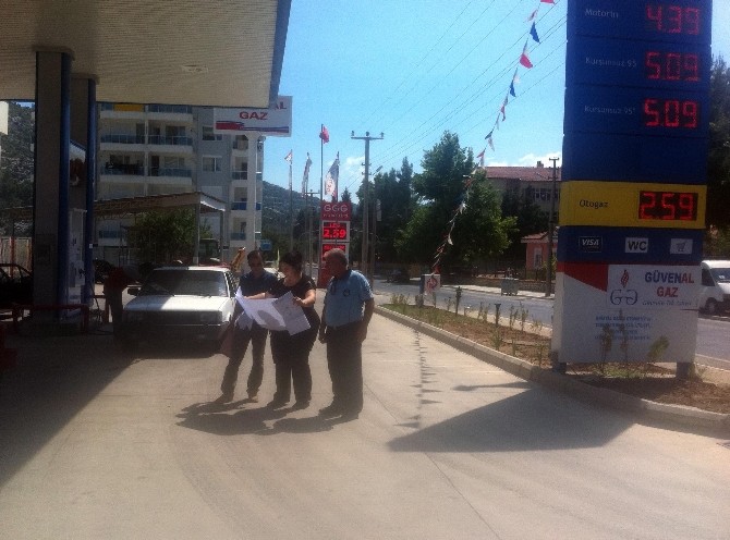 İlçelerdeki akaryakıt istasyonlarına denetim