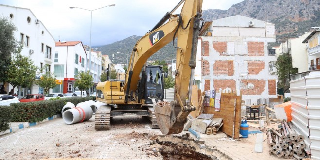 Kaş’ta altyapı çalışması