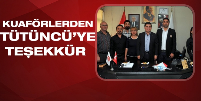 Kuaförlerden Başkan Tütüncü'ye teşekkür