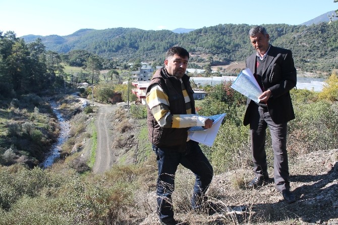 Kumluca'da yapılacak göletlerin ön çalışmaları başladı 