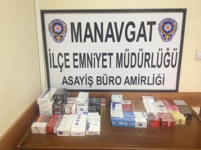 Manavgat polisinden kaçak sigara operasyonu
