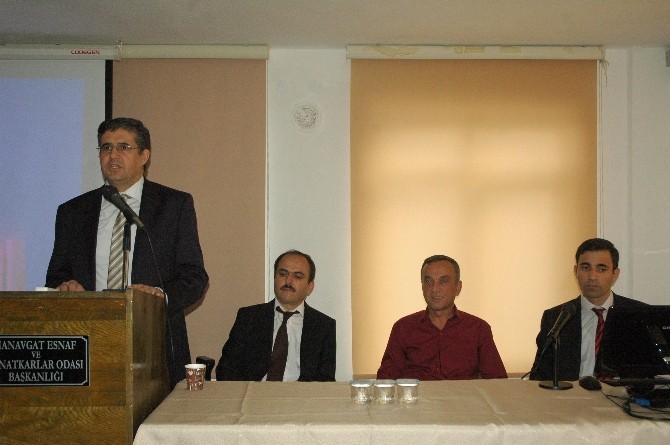 Manavgat'ta esnafa torba yasa semineri