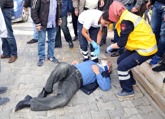 Motosikletiyle yayaya çarpan sürücü kaçtı