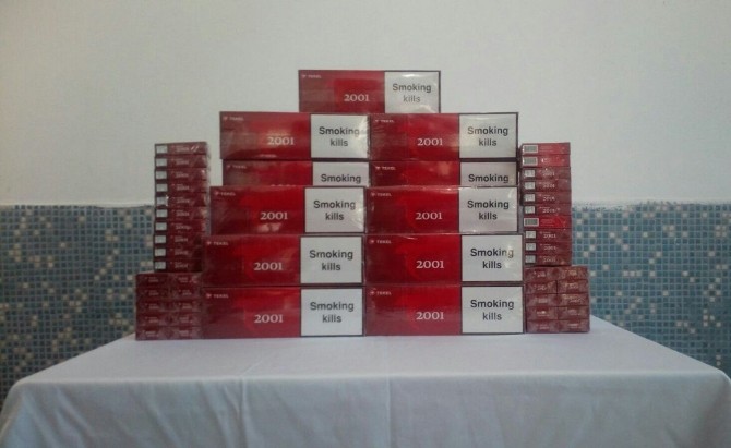 Otomobilde kaçak sigara