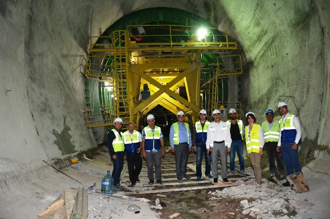 Özgür, Küçük Aksu Barajında incelemelerde bulundu