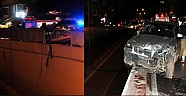 Alkollü sürücünün aracı alt geçide düşüyordu