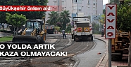 Büyükşehir Belediyesi kaza virajında çalışma başlattı