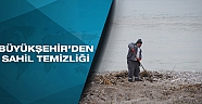 Büyükşehir ekipleri Boğaçayı’nın sahile taşıdığı atıkları temizledi