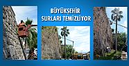 Büyükşehir surları temizliyor