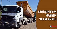 Büyükşehir'den Kovanlık yoluna asfalt