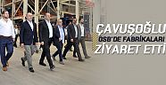 Çavuşoğlu, OSB'de fabrikaları ziyaret etti
